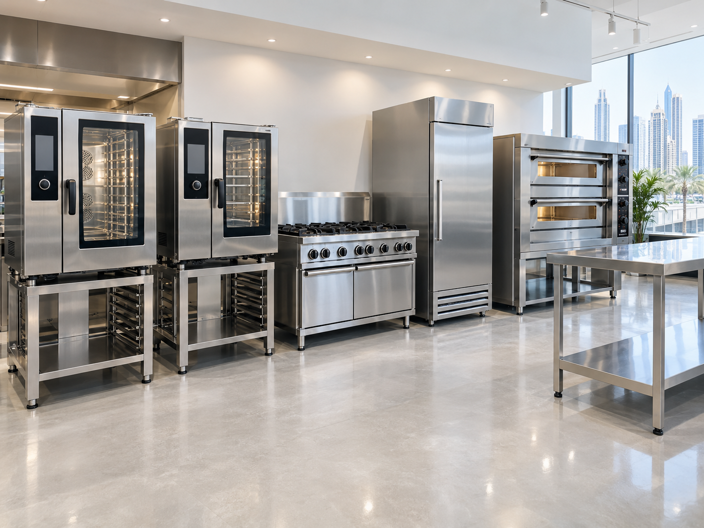 Professional commercial kitchen equipment supplied by MKI UAE